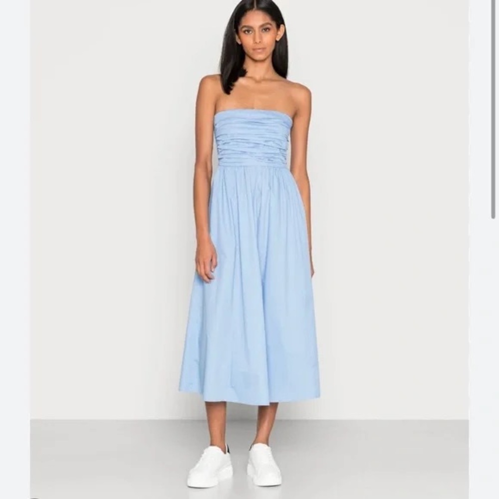 Abercrombie Poplin Strapless Midi Dress - NWT